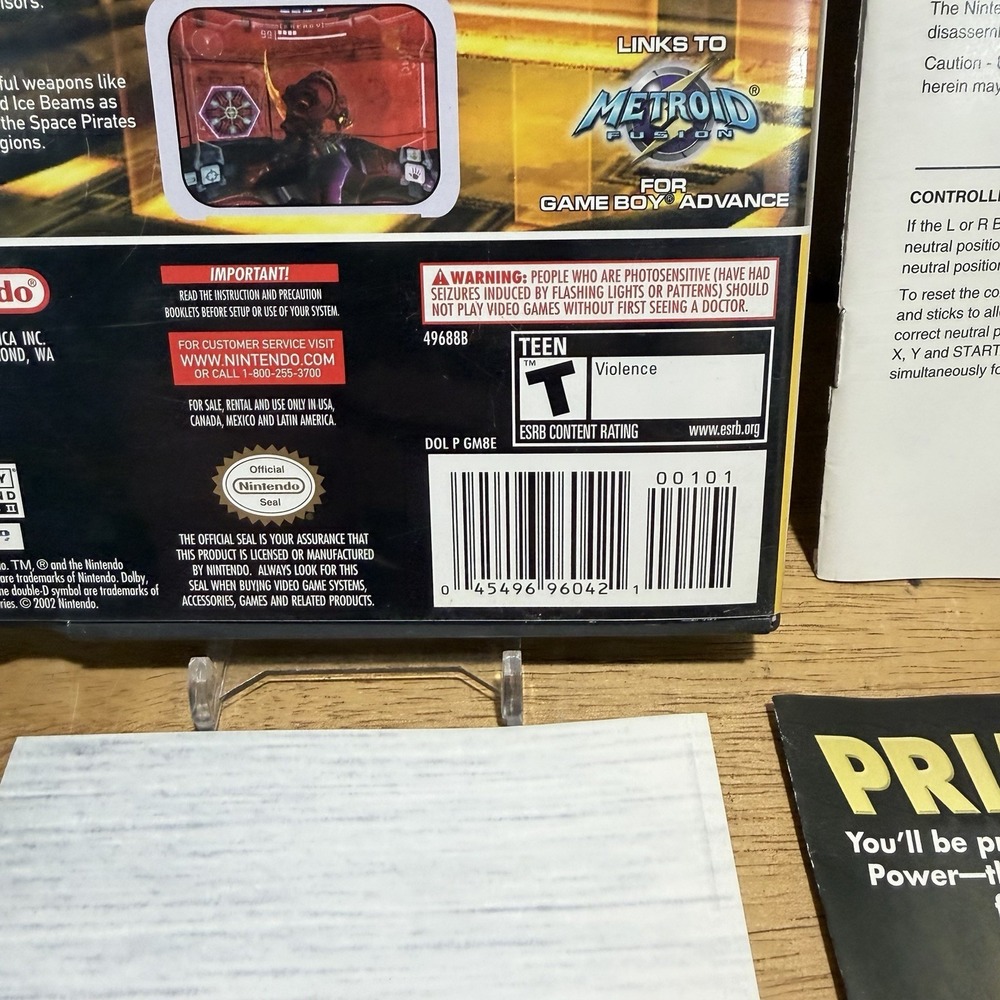 Metroid Prime (Nintendo GameCube, 2004) Complete CIB Tested - Picture 4 of 9
